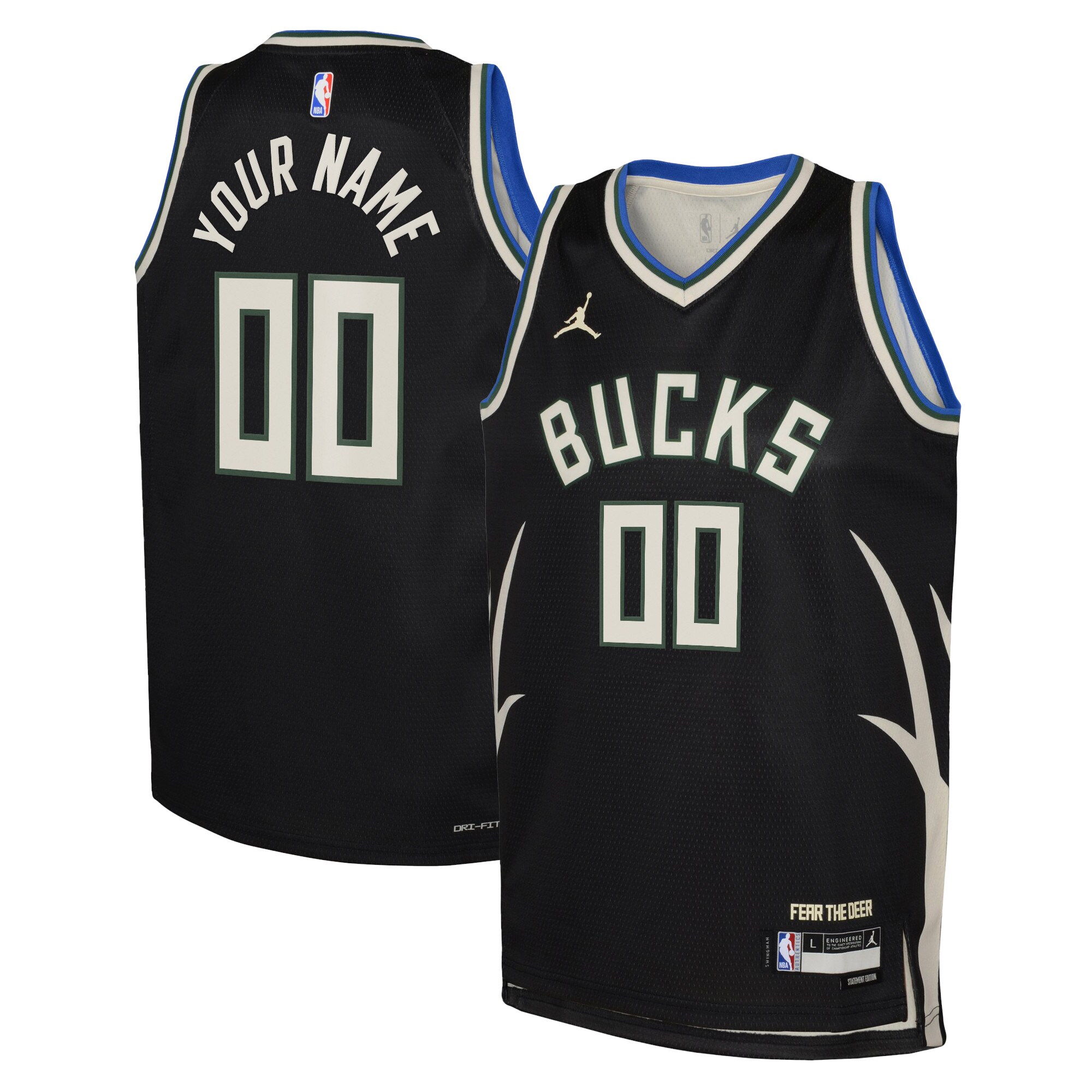 Milwaukee Bucks Jordan Statement Swingman Jersey 22 – Custom – Youth