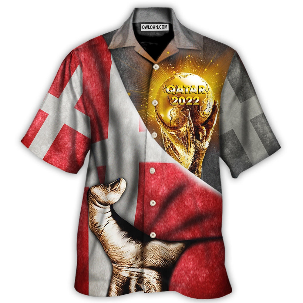 World Cup Qatar 2022 Denmark Will Be The Champion – Hawaiian Shirt  – Owl Ohh