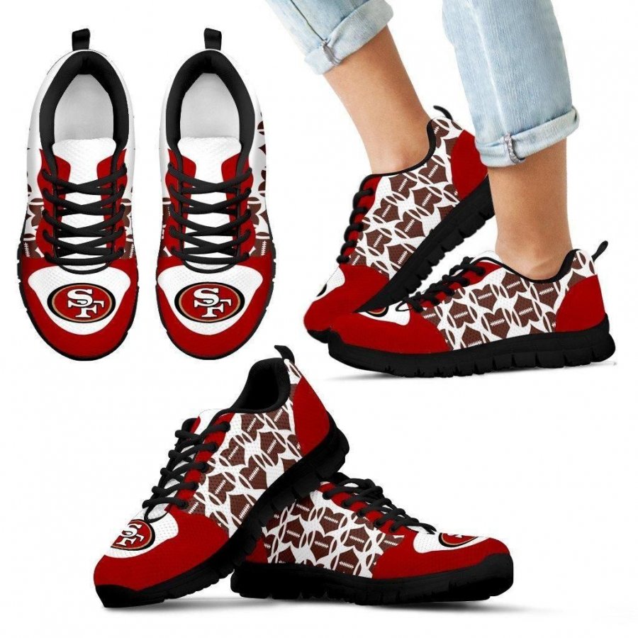 Great Football Love Frame San Francisco 49ers Sneakers #660