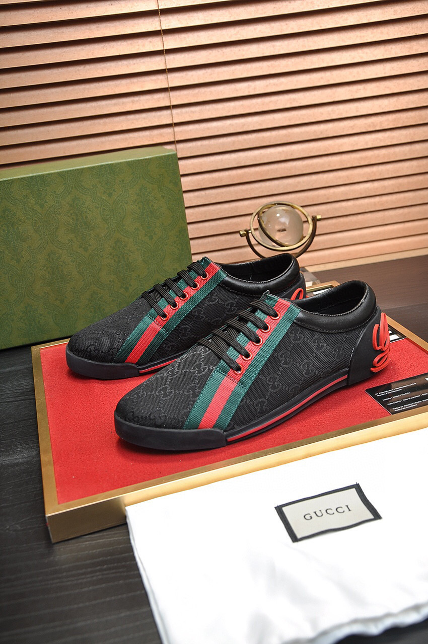 Gucci GG Monogram Low ‘Black’ Shoes Sneakers, Men SNK891135131