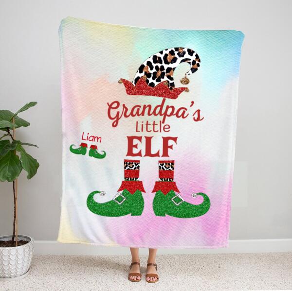 Personalized Blanket For Grandpa – Family Christmas Gifts – Up To 6 Kids