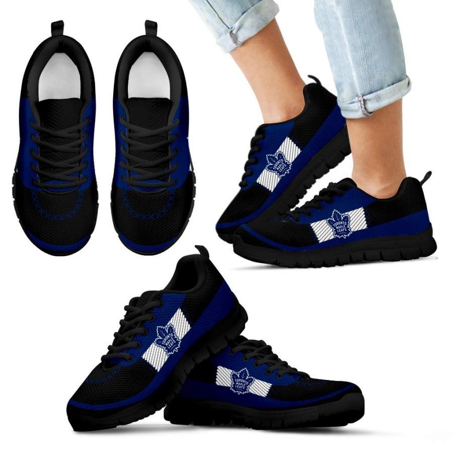 Cross Thread Seamless Beautiful Logo Toronto Maple Leafs Sneakers