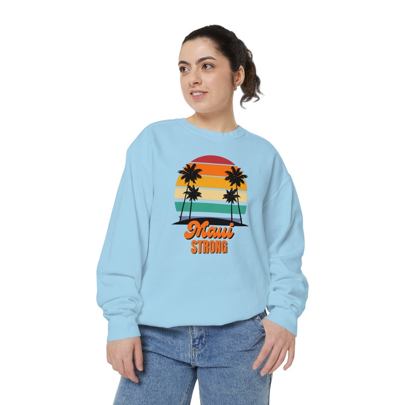 Maui Strong Sweatshirt, Support Maui Vacation Shirt, Tropical Shirt, Hawaii Sweatshirt Sws1745