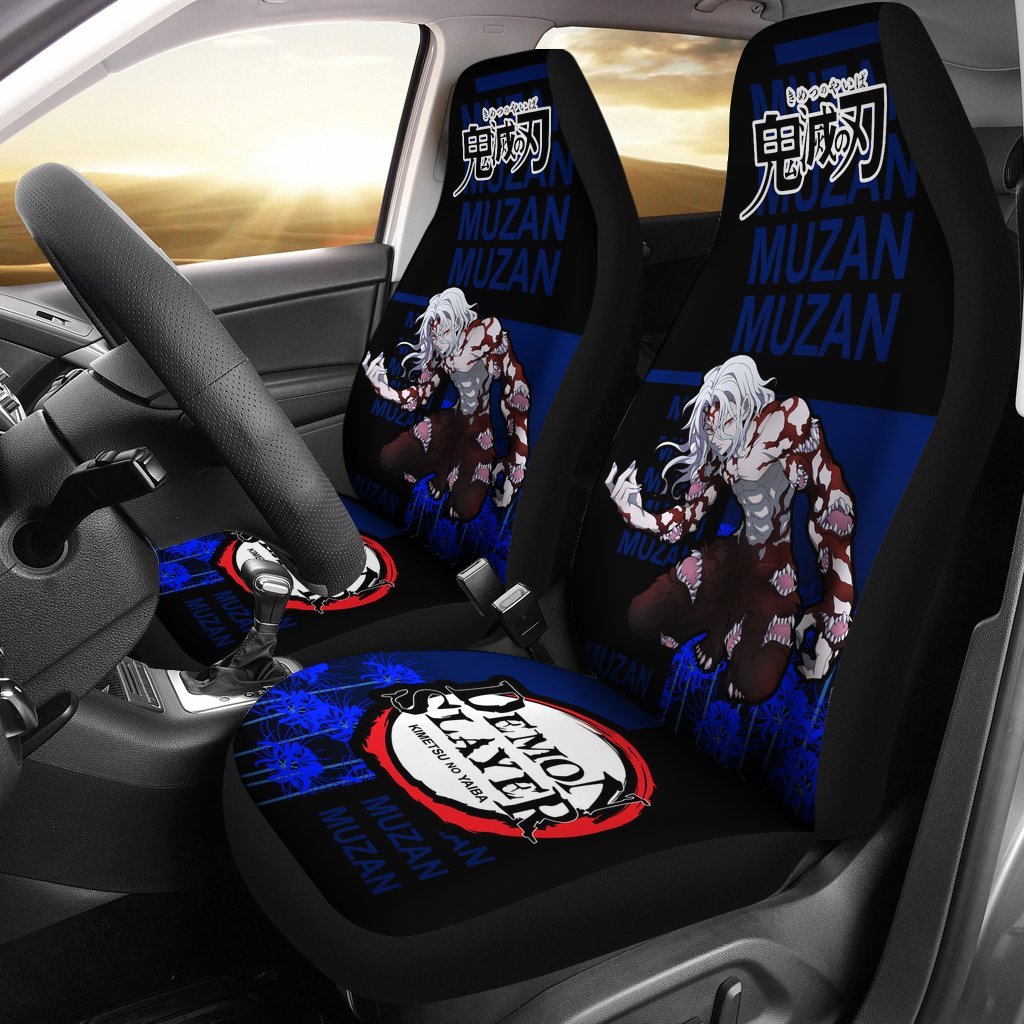 Muzan Demon Slayer Car Seat Covers Gift For Fan Anime