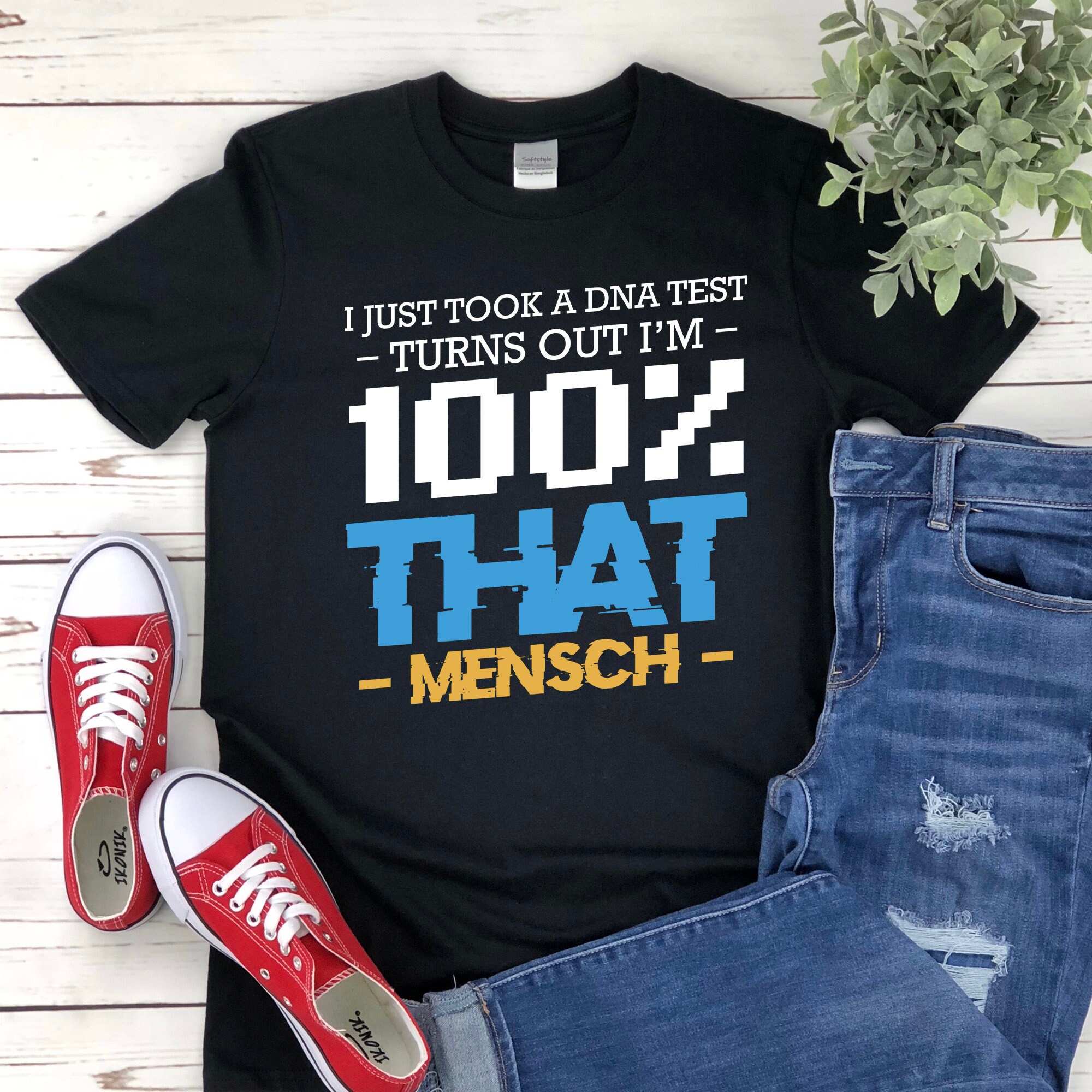 Turns Out I’m 100% That Mensch / Hanukkah Shirts / Yiddish Sweater / Jewish Shabbat Sweatshirt / DNA Test/ Menorah Candle Lighting Gift