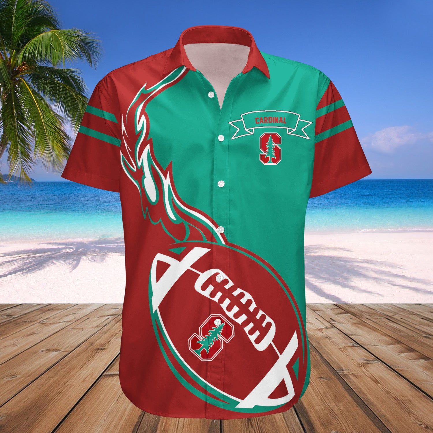 Stanford Cardinal Hawaii Shirt Flame Ball – NCAA