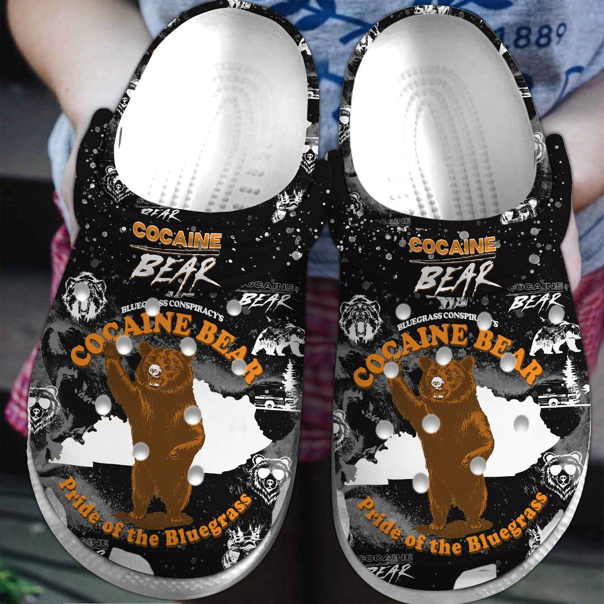 Cocaine Bear Movie Crocss Clogs For Men Women And Kid Crs-Ccb-La-130404