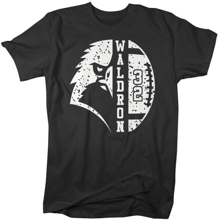 Men’s Personalized Eagles Football T Shirt Custom Eagle Football Shirts Football Dad T Shirt Personalized Shirts