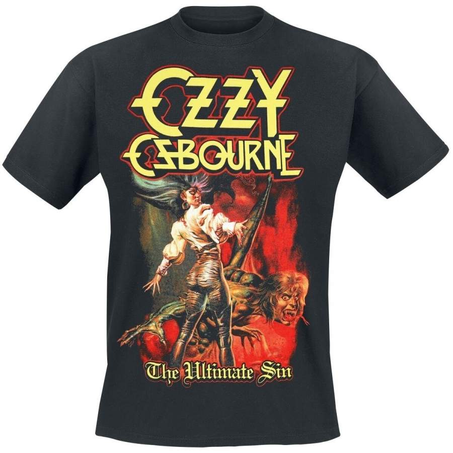 Ozzy Osbourne T-Shirt Ultimate Sin Cover Shirt Size S-5Xl