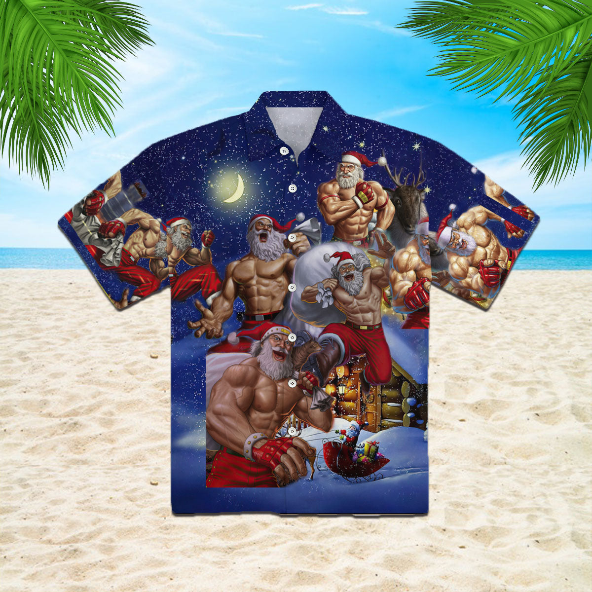 No Lift Gift Christmas Workout Santa Hawaii Shirt For Men And Women Ha71990