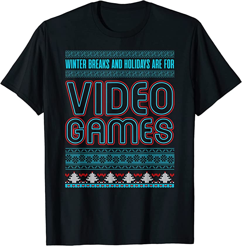 Ugly Christmas Sweater Gamer Costume for Christmas Vacation T-Shirt