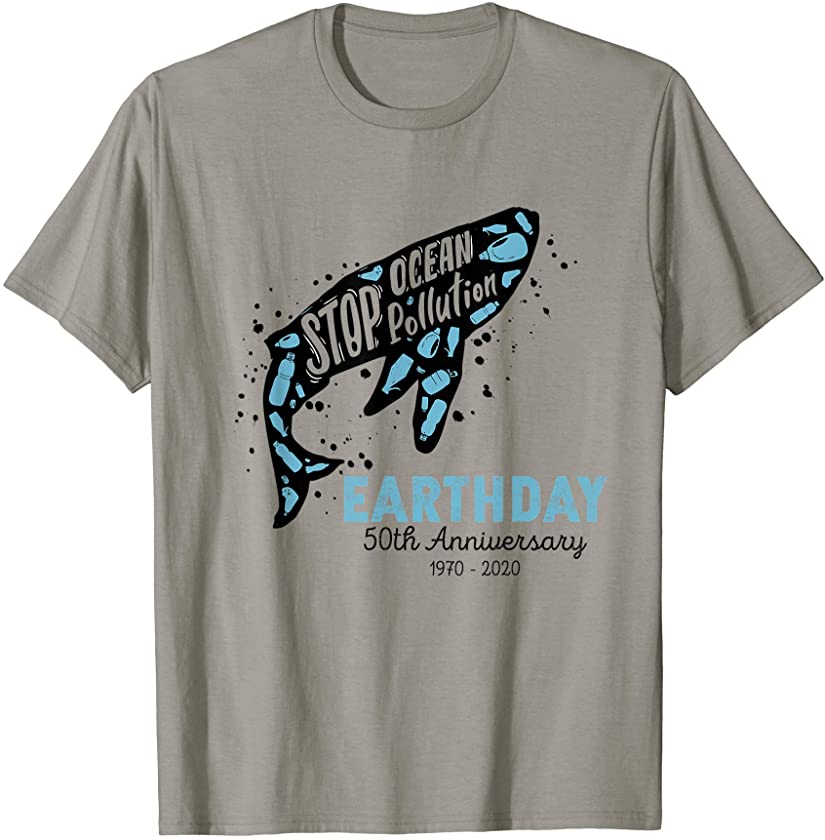 Earth Day 50th Anniversary 2020 Stop Ocean Pollution Whale T-Shirt