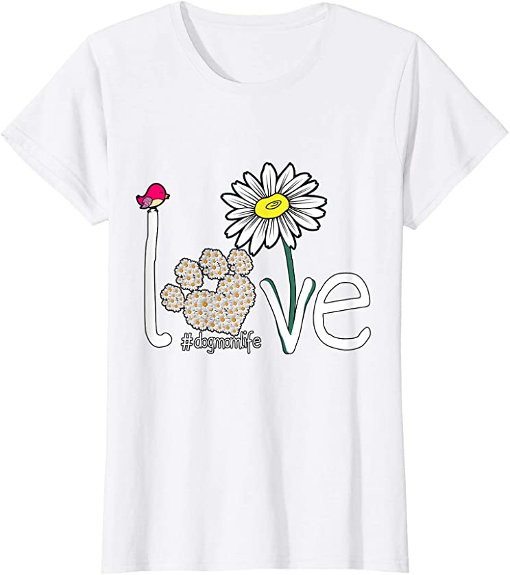 Womens Love #Dogmomlife – Best Dog Puppy Paw Lover Women’s Gift T-Shirt