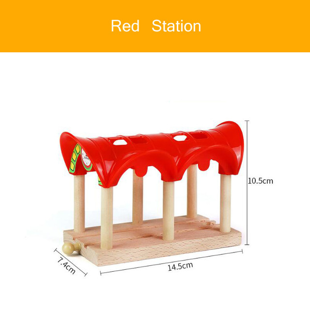 Wooden Train Track Set Wood Railway Accessories Track Bridge Piers With Fit Wooden Thoma Biro Tracks Toys for Kids alx