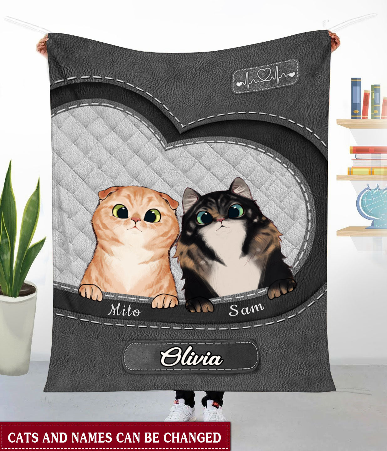 Personalized Cat Mom Puppy Pet Cats Lover Texture Leather Blanket Nvl01Mar22Tt2 Tt