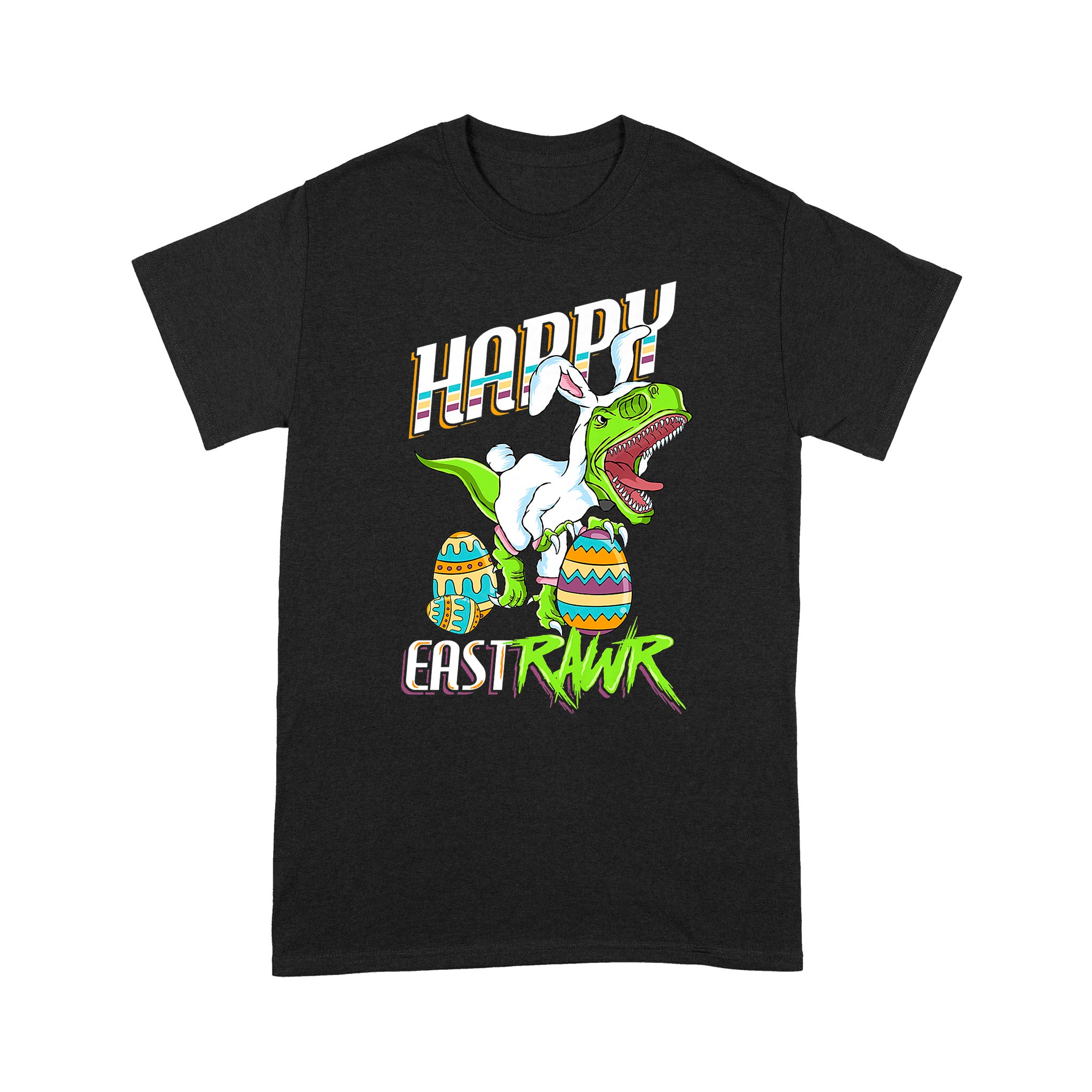 Kids Happy Eastrawr Cute Trex Dinosaur Easter Bunny Egg Hunt Gift – Standard T-Shirt