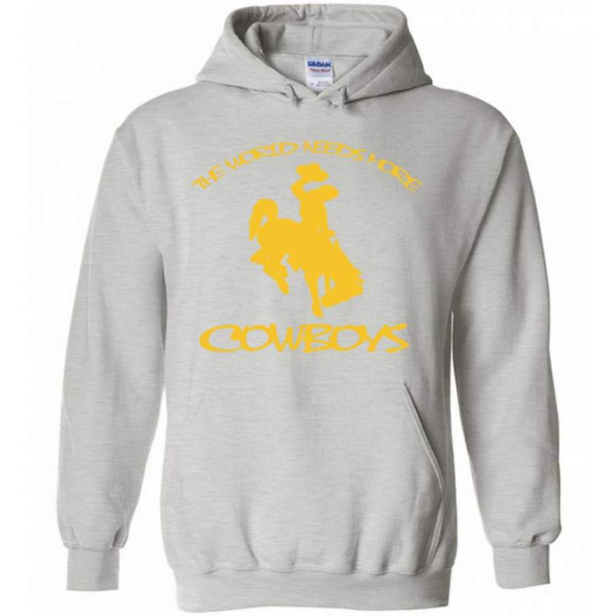 The World Needs More Cowboys – Gildan Heavy Blend Hoodie