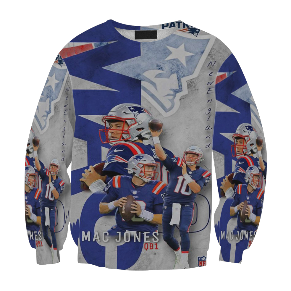 New England Patriots Mac Jones2 Gift For Fan 3D Full Printing Sweatshirt