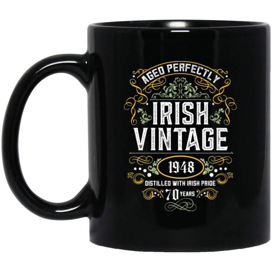 Irish 70th Birthday Distilled Irish Pride Vintage 1948 Mug