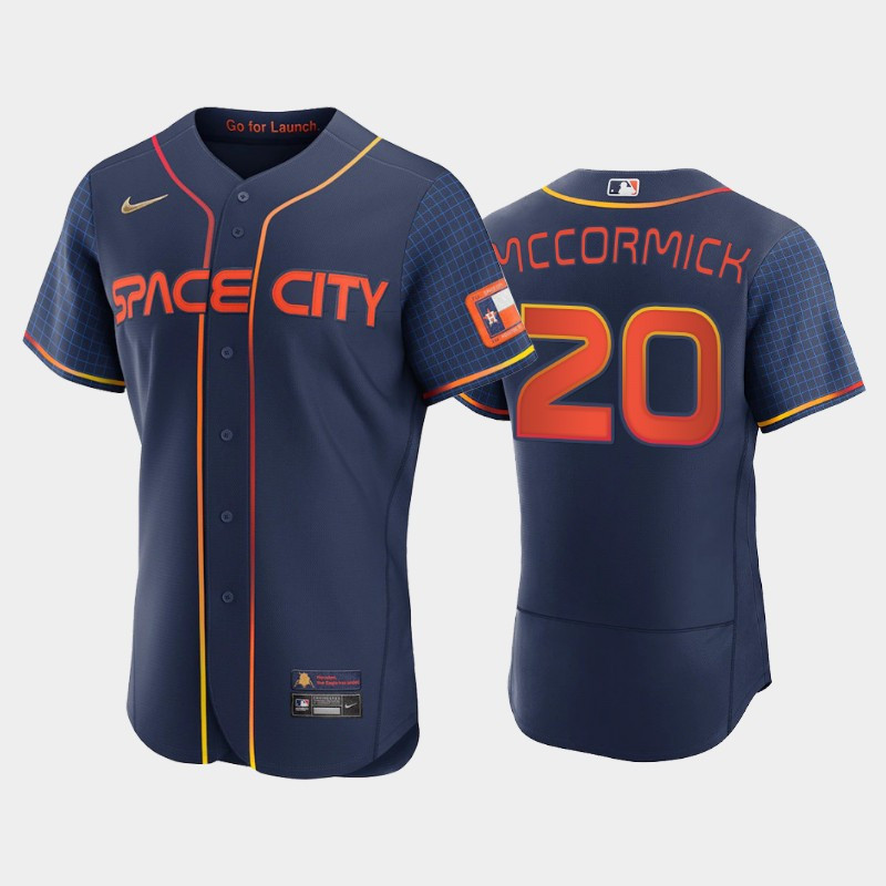 Chas McCormick 20 Houston Astros Men’s Jersey 2022-23 City Connect – Navy