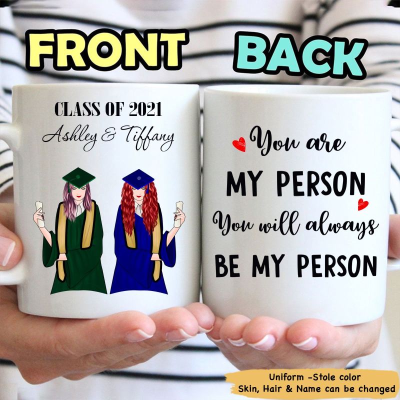 Personalized Graduation Besties Senior 2021 Coffee Mug