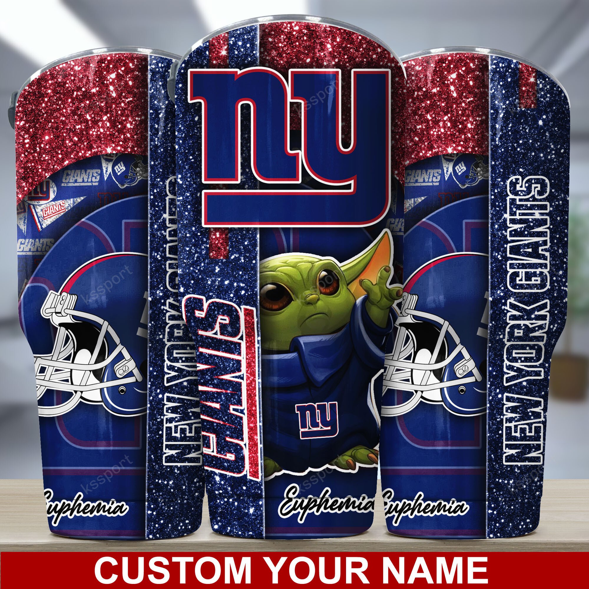 New York Giants Custom Name Tumbler Bg172