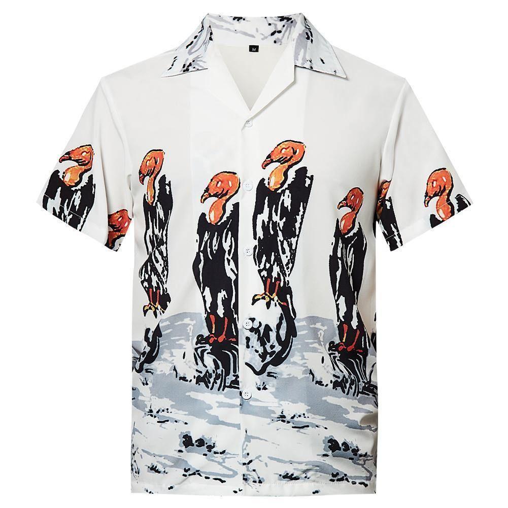 Beach Shirt Order Mens Hawaiian Shirt Flamingos