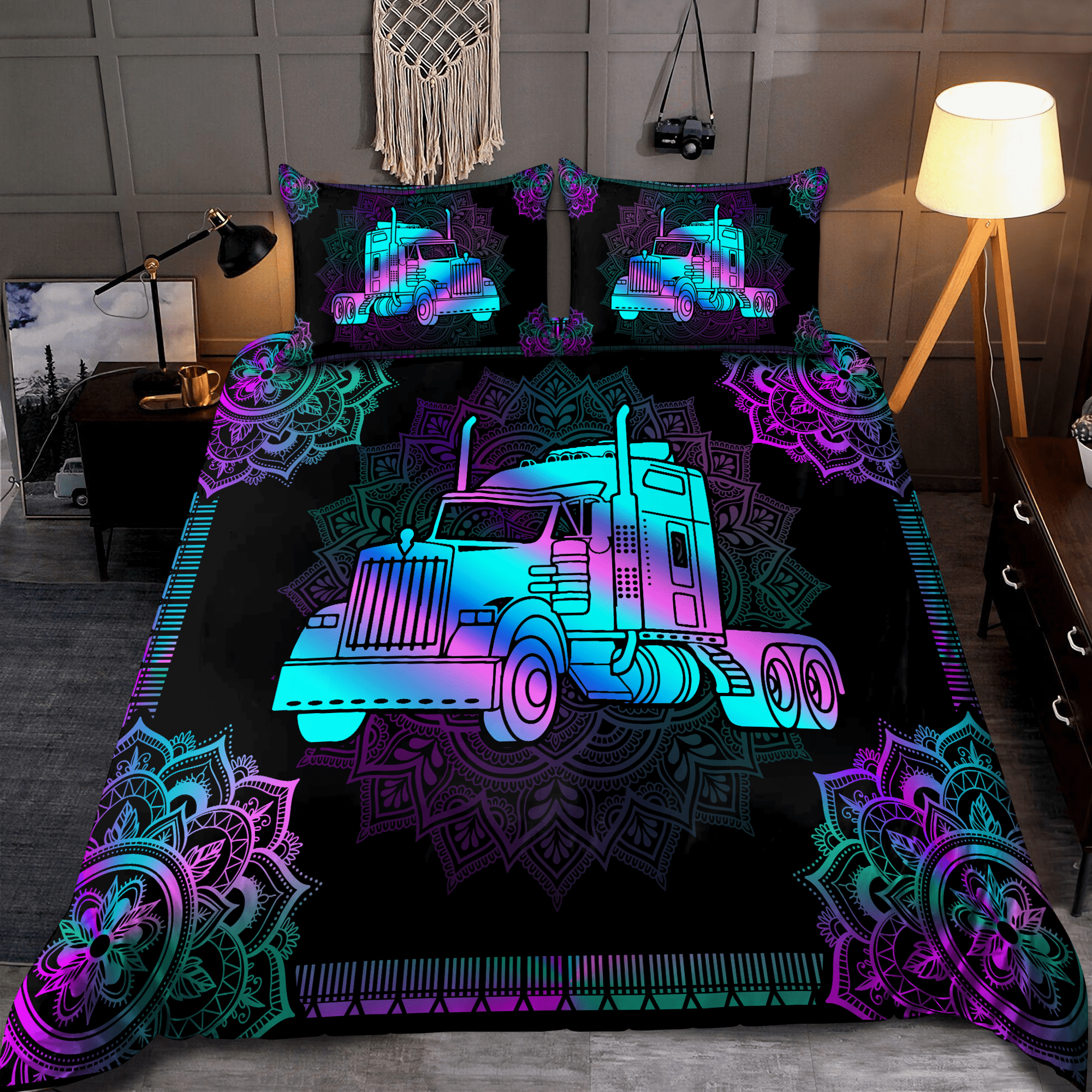 Trucker 3D All Over Printed Bedding Set Da17112105