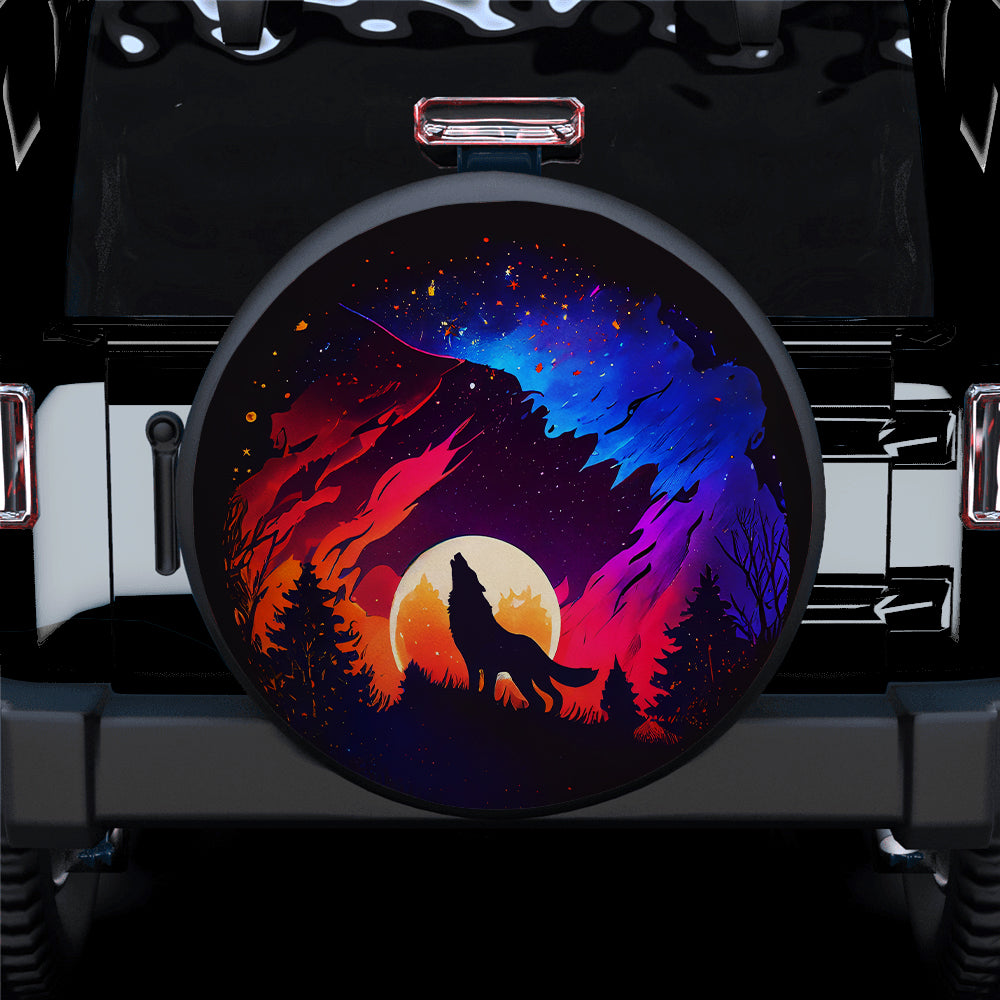 Purple Red Blue Orange Night Sky Full Of Star Jeep Car Spare Tire Covers Gift For Campers