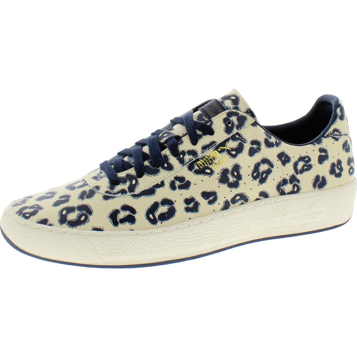 Star X Hoh Leonine Mens Leather Animal Print Sneakers