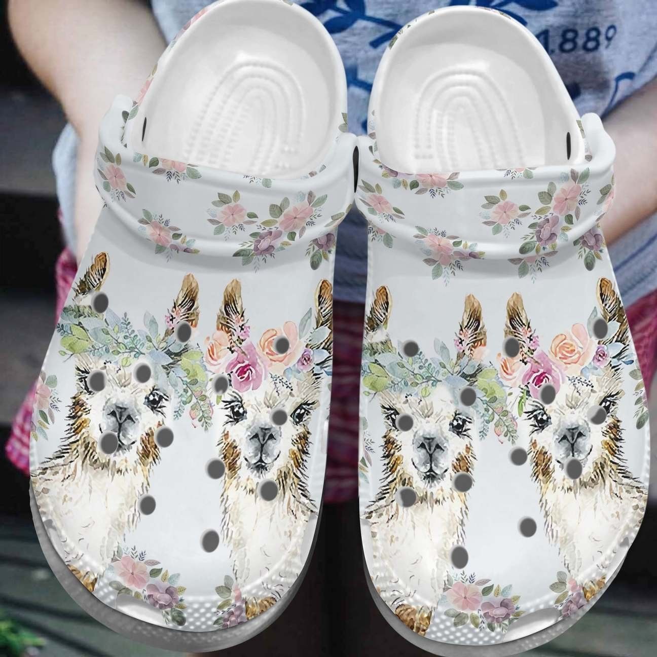 Llama Personalized Clog Custom Crocs Comfortablefashion Style Comfortable For Women Men Kid Print 3D The Couple