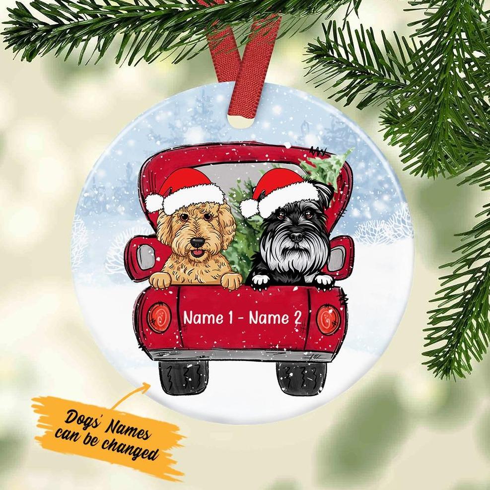 Personalized Dog Christmas 2021 Full Circle Ornament Sb301 81O34