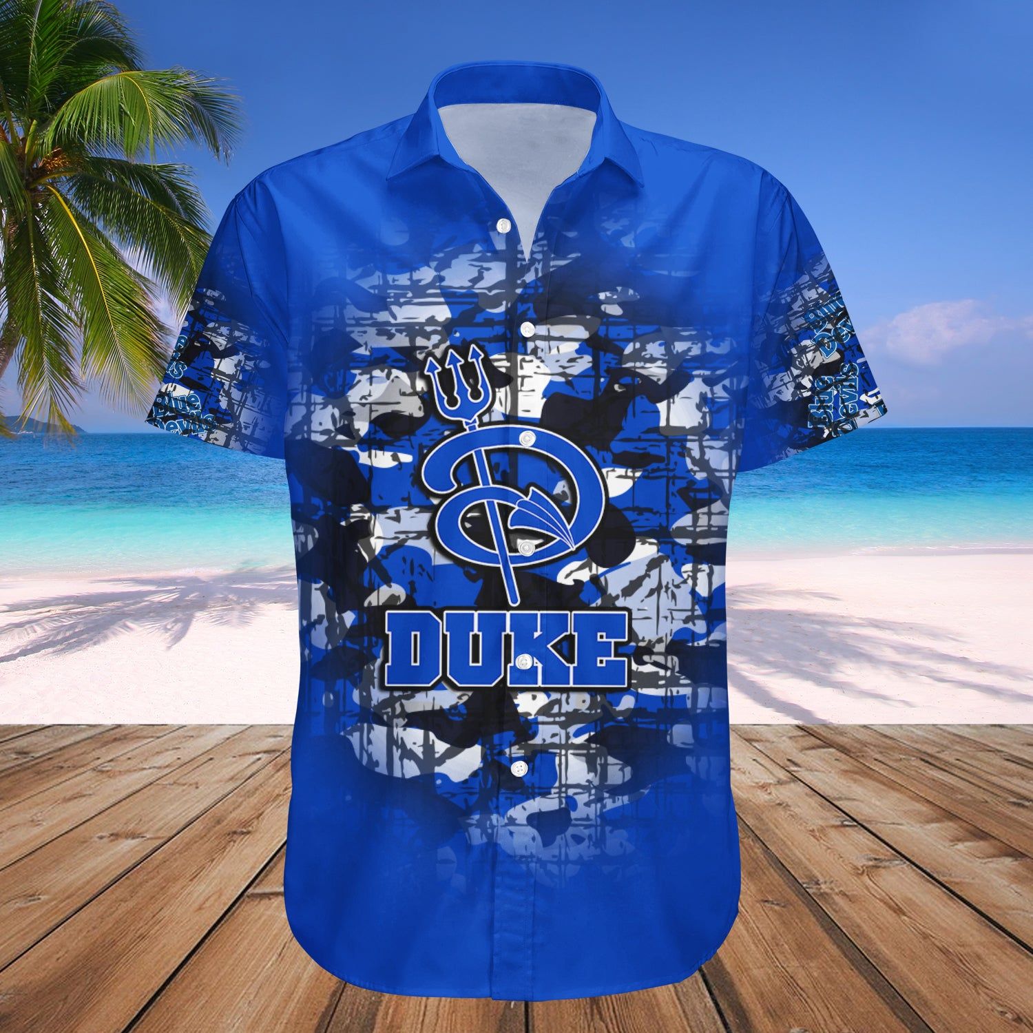 Duke Blue Devils Hawaii Shirt Camouflage Vintage – NCCA