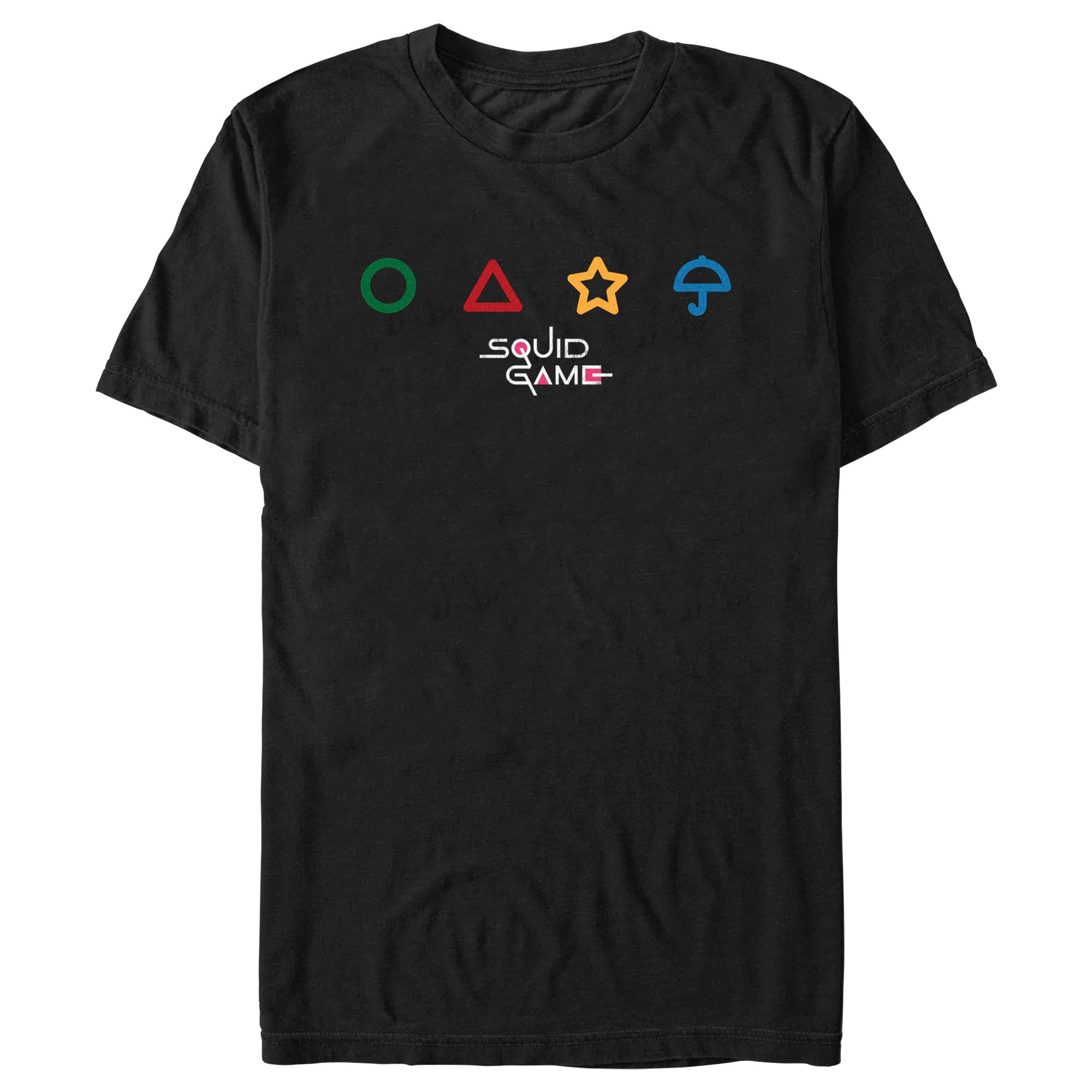 Squid Game Men’S Colorful Symbols  T-Shirt