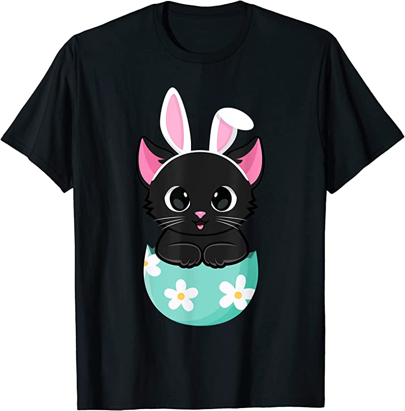 Cat Easter Day Bunny Ears Rabbit Easter Egg Kitten Cat Lover T-Shirt