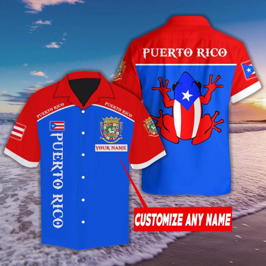 Puerto Rico Caribbean Coqui Customize Name Hawaii Shirts HHT1407201-TQH