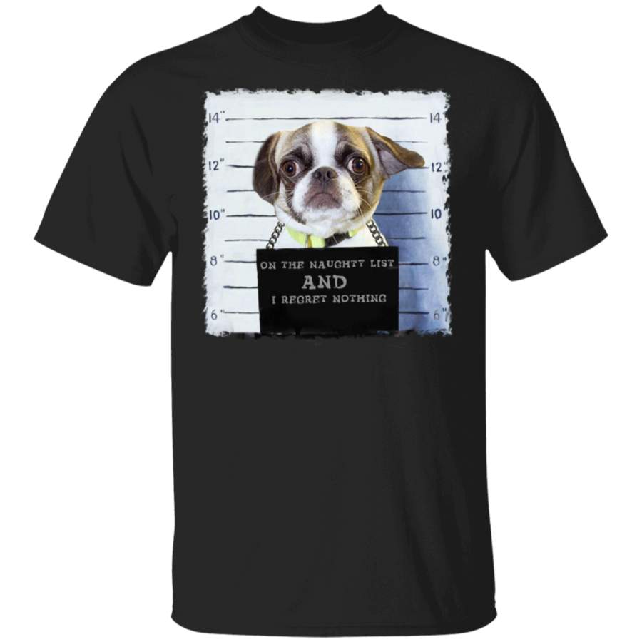 Puppy On The Naughty List Shirt Cute Dog Prison Funny Graphic Tee Gift For Dog Lover