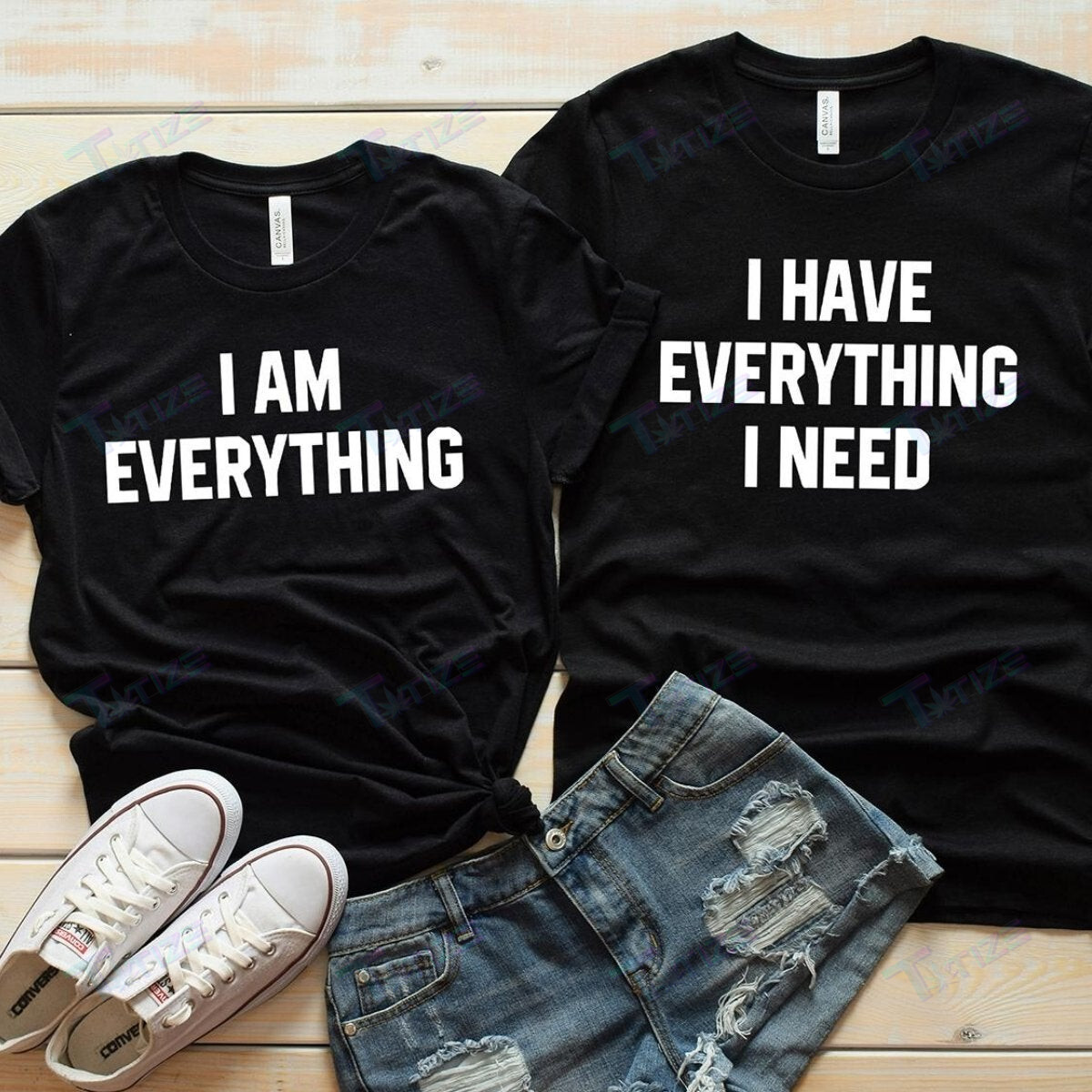 Couple Matching Shirts Everything I Need Black Couple Gift Graphic Unisex T Shirt, Sweatshirt, Hoodie Size S – 5Xl