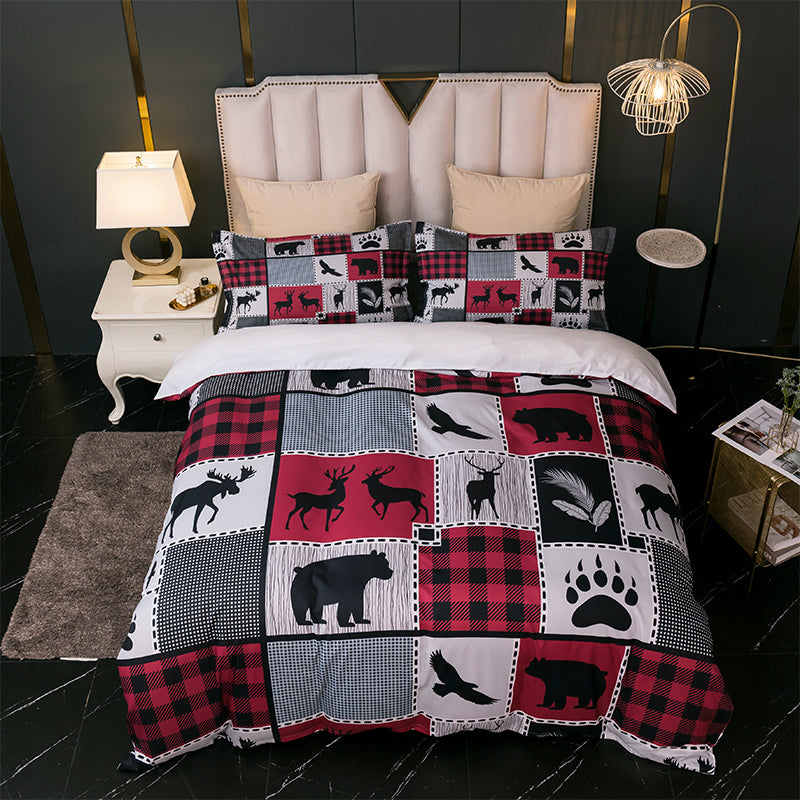 3D Animal Graffiti Abstract Pattern Quilt Cover Set Bedding Set Duvet Cover Pillowcases Wj 4611