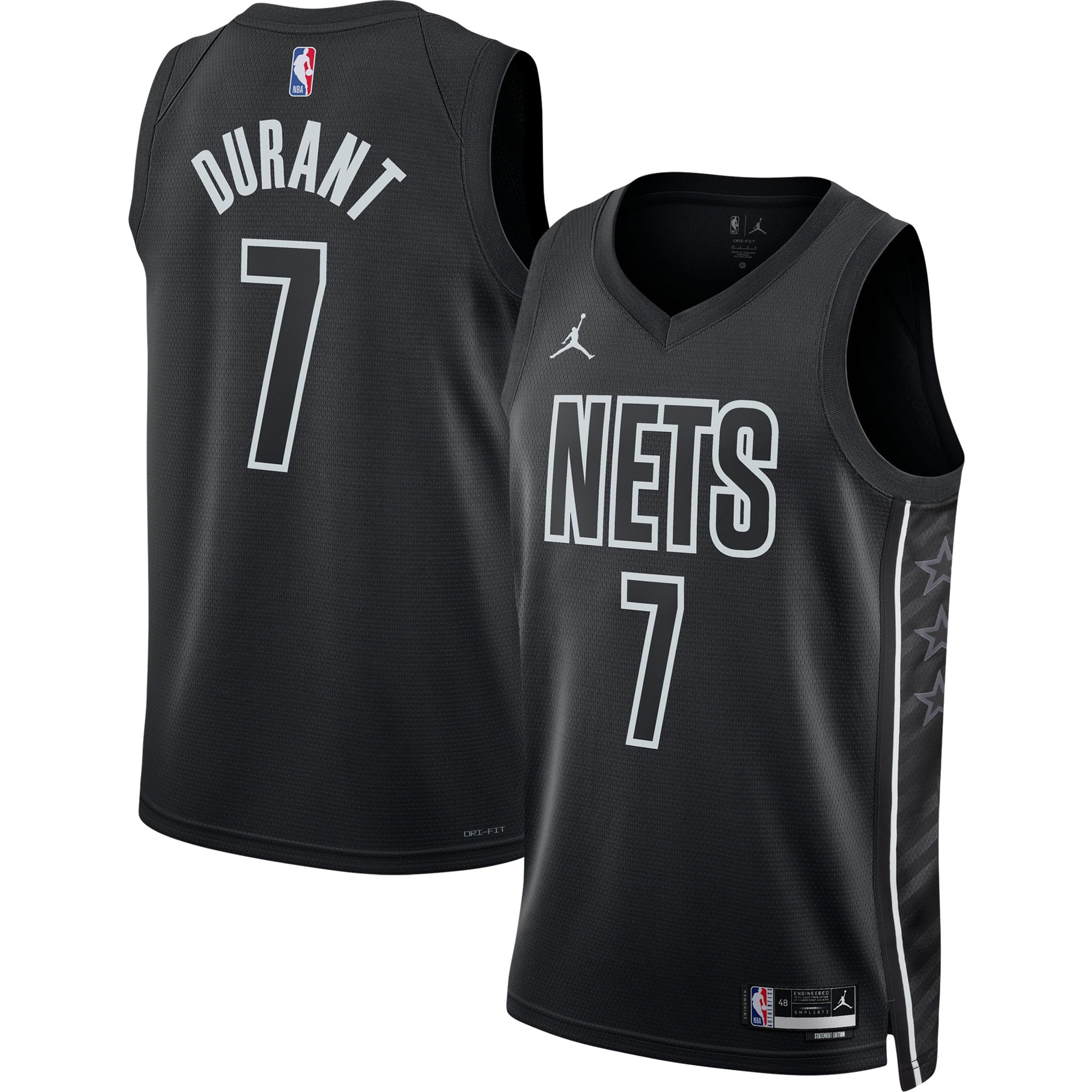 Kevin Durant Brooklyn Nets Jordan Brand Unisex Swingman Jersey – Statement Edition – Black