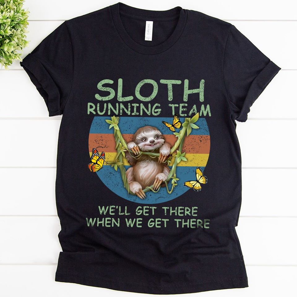 Sloth Running Team We’ll Get There When We Get There Standard Men T-shirt