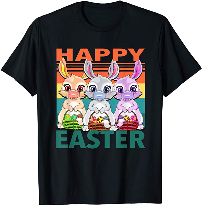 Cute Bunny Wearing Mask – Easter T-Shirt