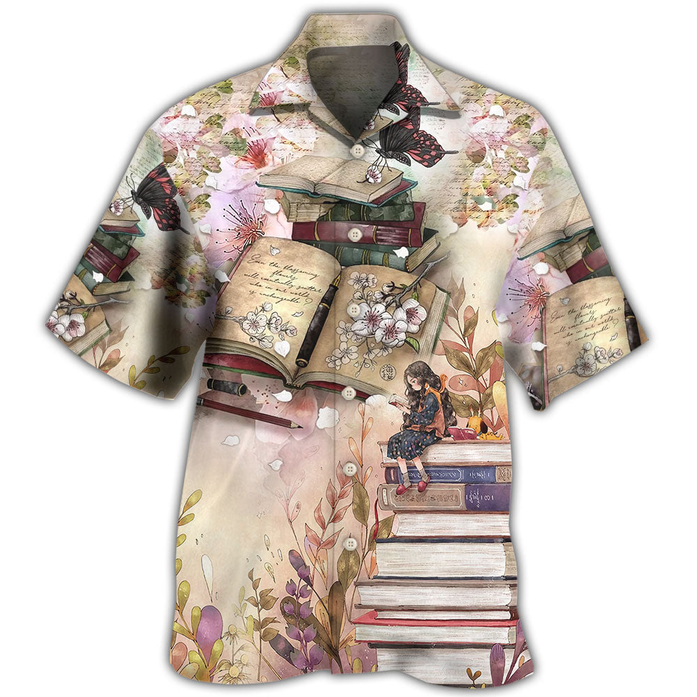 Book Reading Vintage Butterfly Hawaii Shirt Ha108763