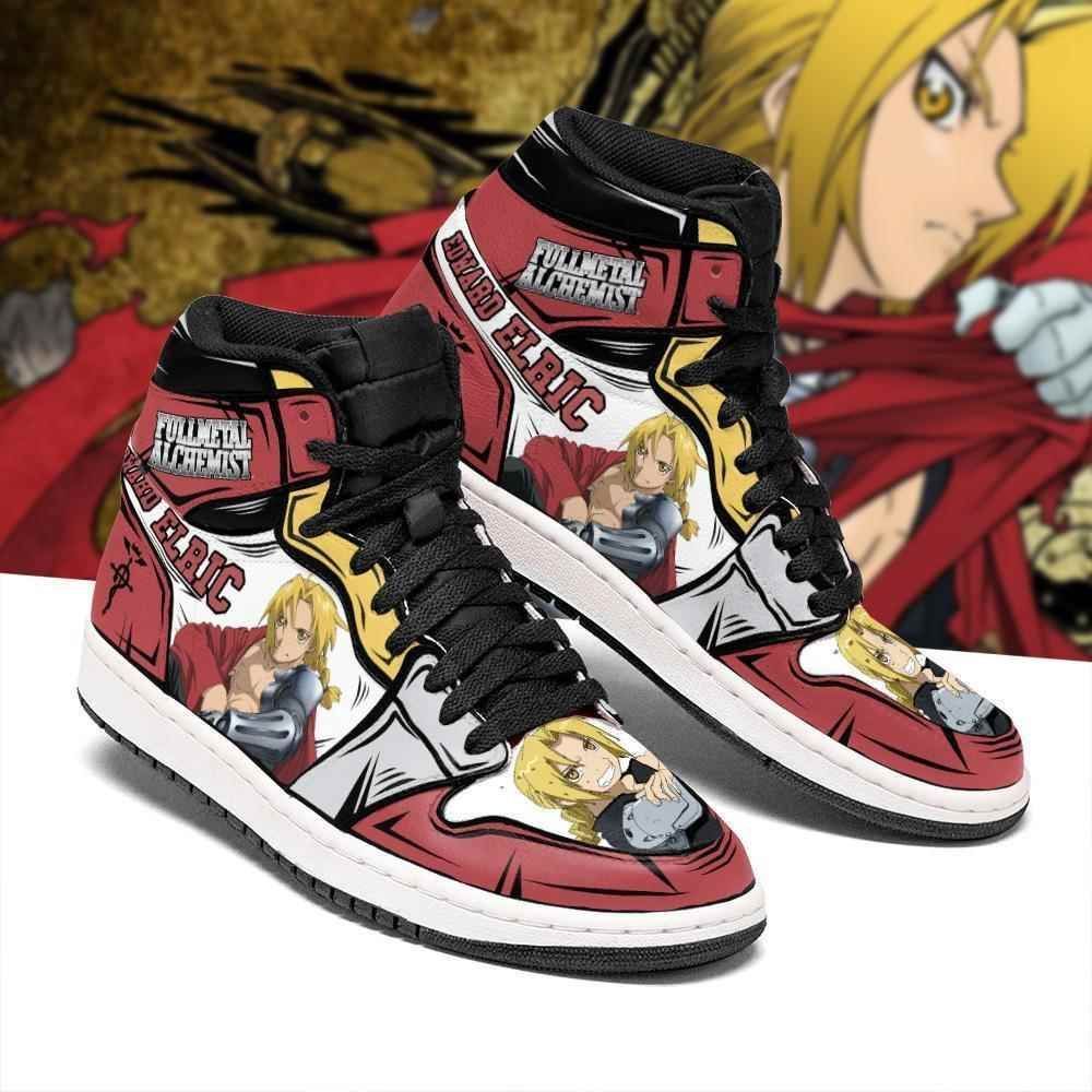 Edward Elric Fullmetal Alchemist Sneakers Anime Air Jordan Shoes Sport
