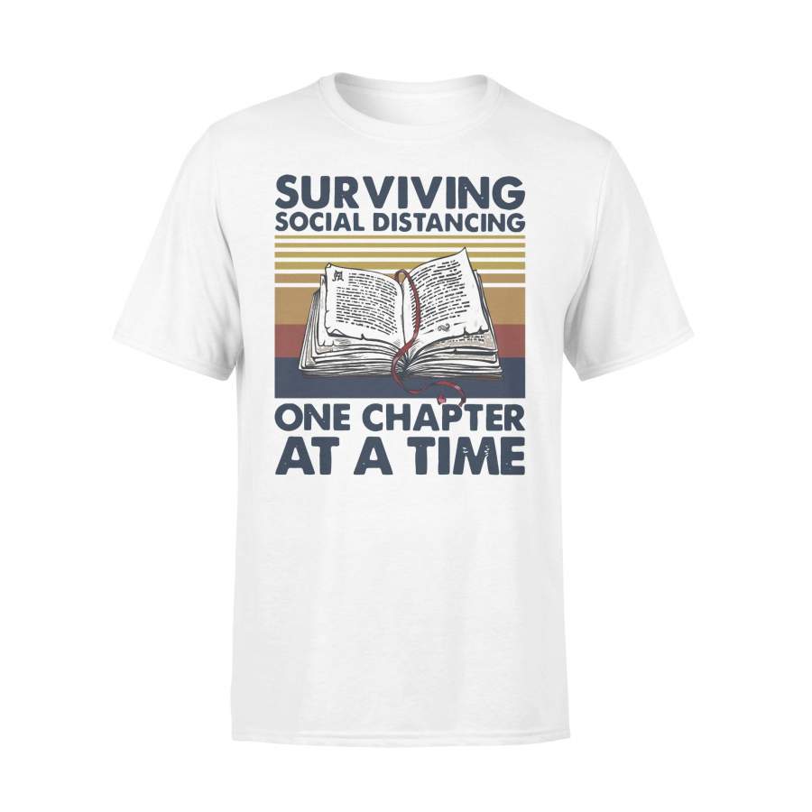 Surviving Social Distancing One Chapter At A Time Book Vintage T-shirt
