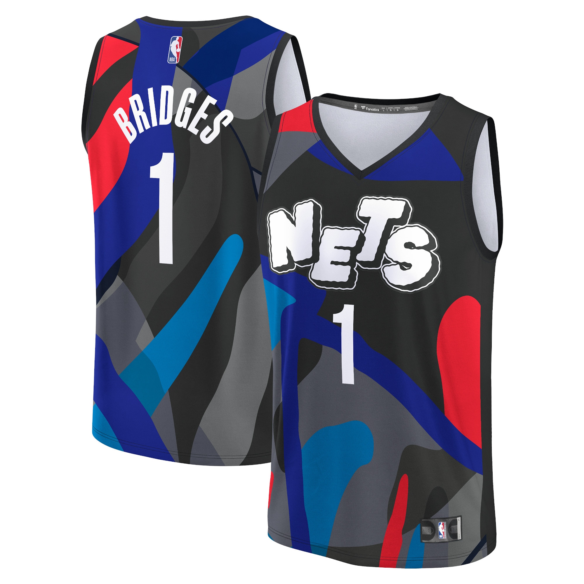 Mikal Bridges Brooklyn Nets Branded Youth Fast Break Jersey – Black – City Edition