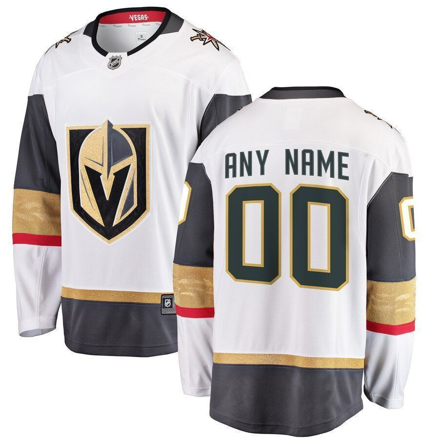 Vegas Golden Knights Away Breakaway Custom Jersey – White