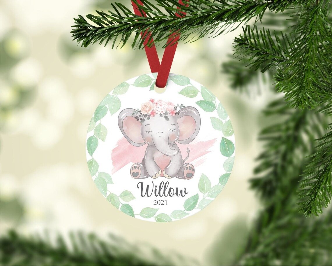 Personalized Christmas Ornament Elephant Christmas Ornament Christmas Tree Decoration Christmas Home Decor