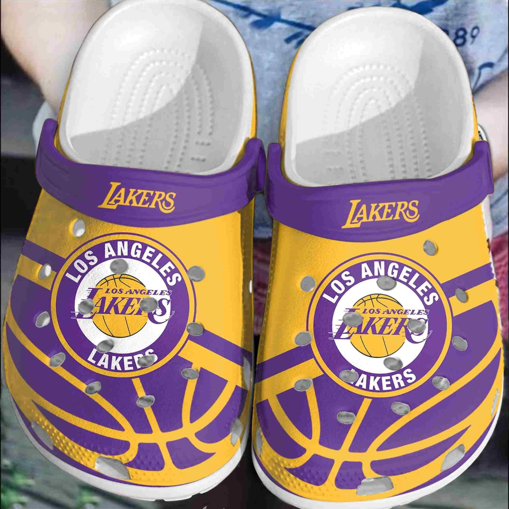 Los Angeles Lakers Basketball Club Clogs Crocband Comfortable Shoes Crocss For Men Women