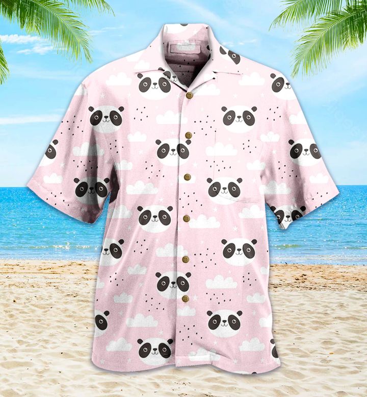 Panda Pink 3D Hawaiian Shirt